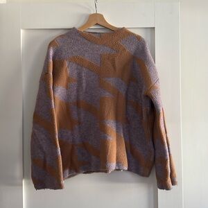 Purple/tan Ann Taylor Sweater
